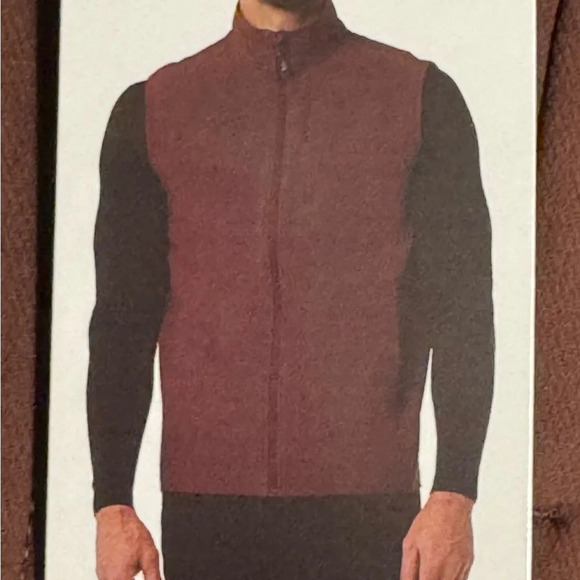32 Degrees Men’s Full Zip Sleeveless Vest - Burgundy Large - Picture 3 of 16